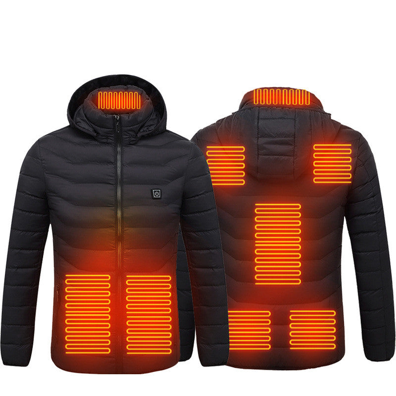Men's Versatile Heated Jacket with Detachable Hood - 4 - Stylewhipped