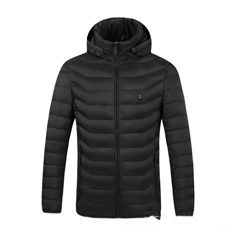 Men's Insulated Jacket with Hood and Relaxed Fit - 1 - Stylewhipped