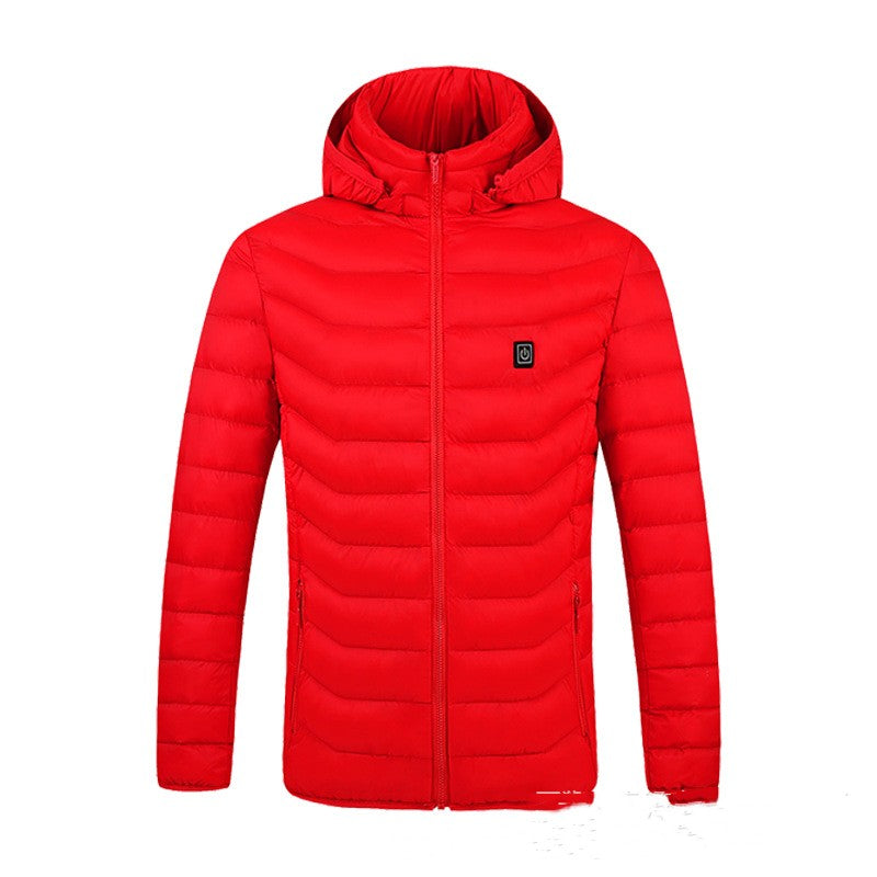 Men's Insulated Jacket with Hood and Relaxed Fit - 3 - Stylewhipped