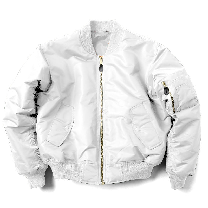 Ladies' Casual Fit Bomber Jacket with 3D Patch Pockets - 3 - Stylewhipped