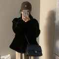Women's Plush Stand Collar Jacket - 2 - Stylewhipped