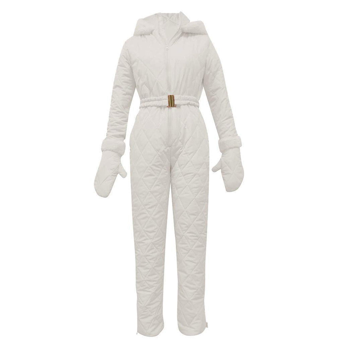 Chic Women's Jumpsuit with Elegant Faux Fur Collar - 9 - Stylewhipped
