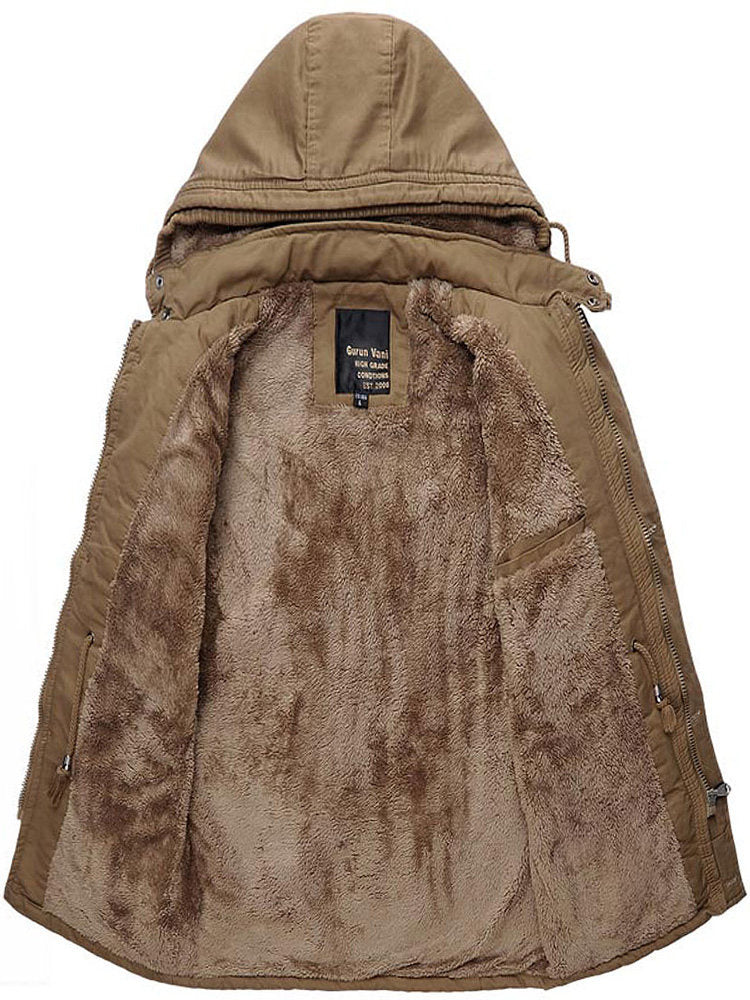 Men's Windproof Jacket with Detachable Hood for Versatile Style - 4 - Stylewhipped