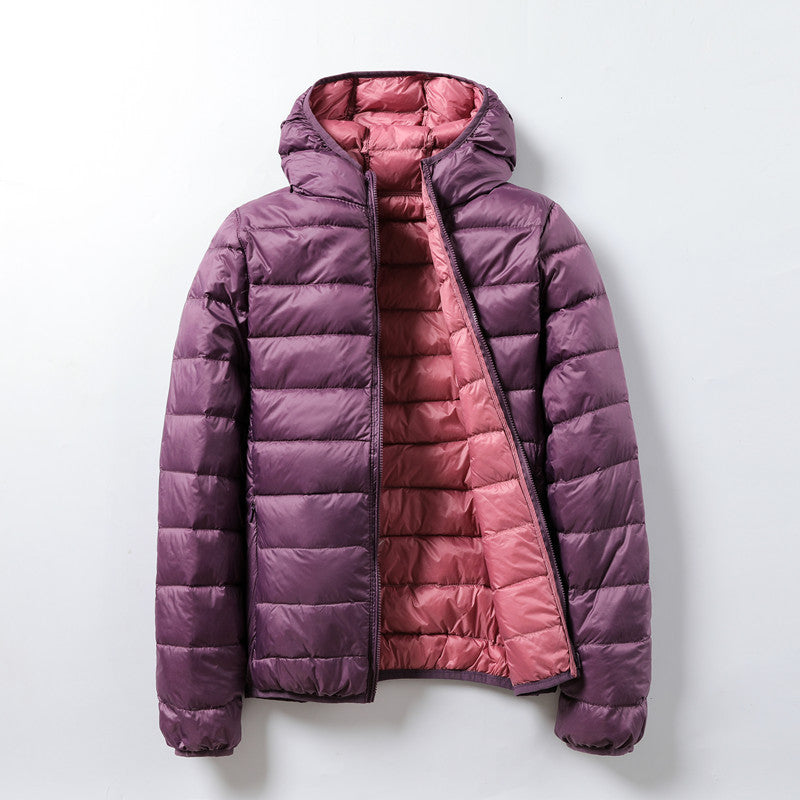 Ladies' Quilted Hooded Puffer Coat - 3 - Stylewhipped