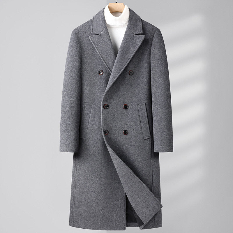 Men's Tailored Slim-Fit Overcoat with Practical Side Pockets - 2 - Stylewhipped