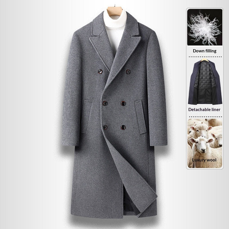 Men's Tailored Slim-Fit Overcoat with Practical Side Pockets - 6 - Stylewhipped