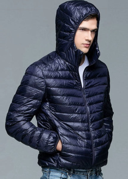 Men's Casual Fit Lightweight Hooded Jacket - 8 - Stylewhipped