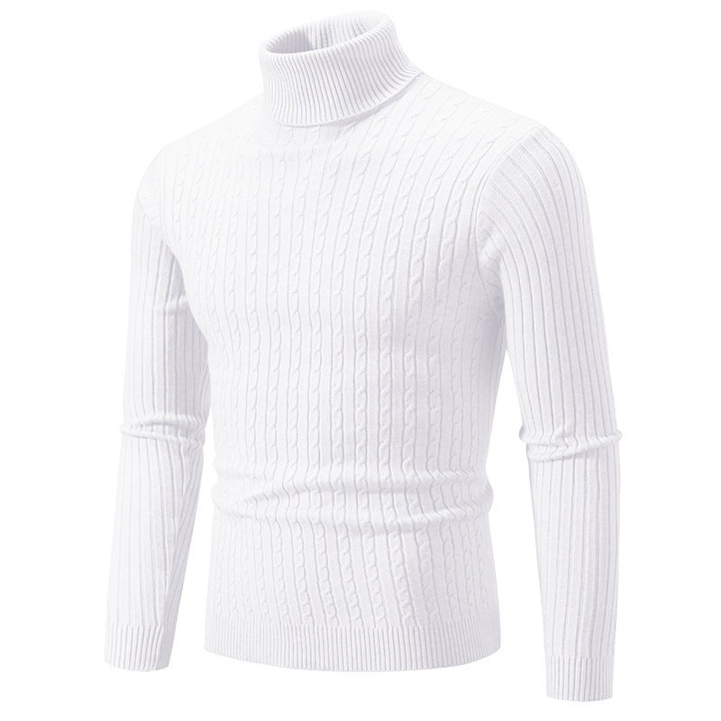 Stylish Men's High Collar Slim Fit Pullover - 6 - Stylewhipped