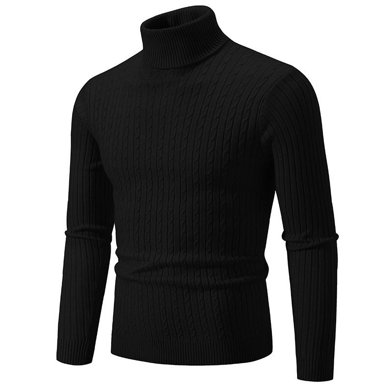 Stylish Men's High Collar Slim Fit Pullover - 7 - Stylewhipped