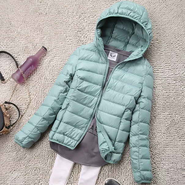 Ladies' Hooded Short Jacket with a Tailored Fit - 1 - Stylewhipped