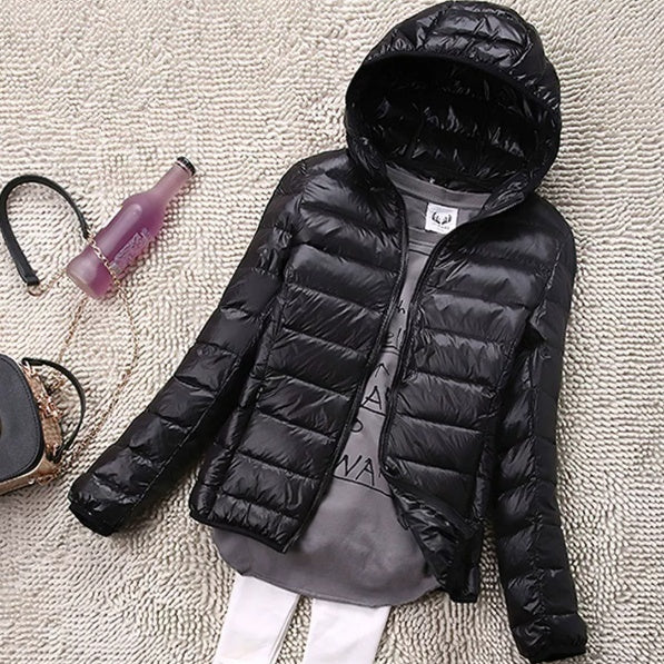 Ladies' Hooded Short Jacket with a Tailored Fit - 2 - Stylewhipped