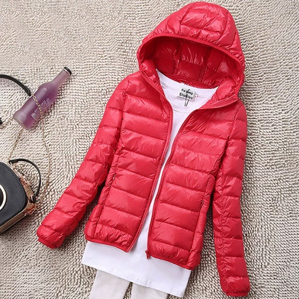 Ladies' Hooded Short Jacket with a Tailored Fit - 6 - Stylewhipped