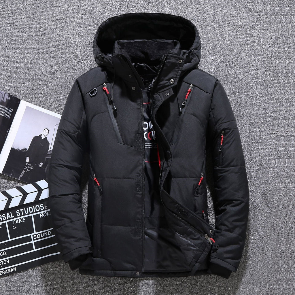 Men's Tailored Winter Coat with Hood - 2 - Stylewhipped