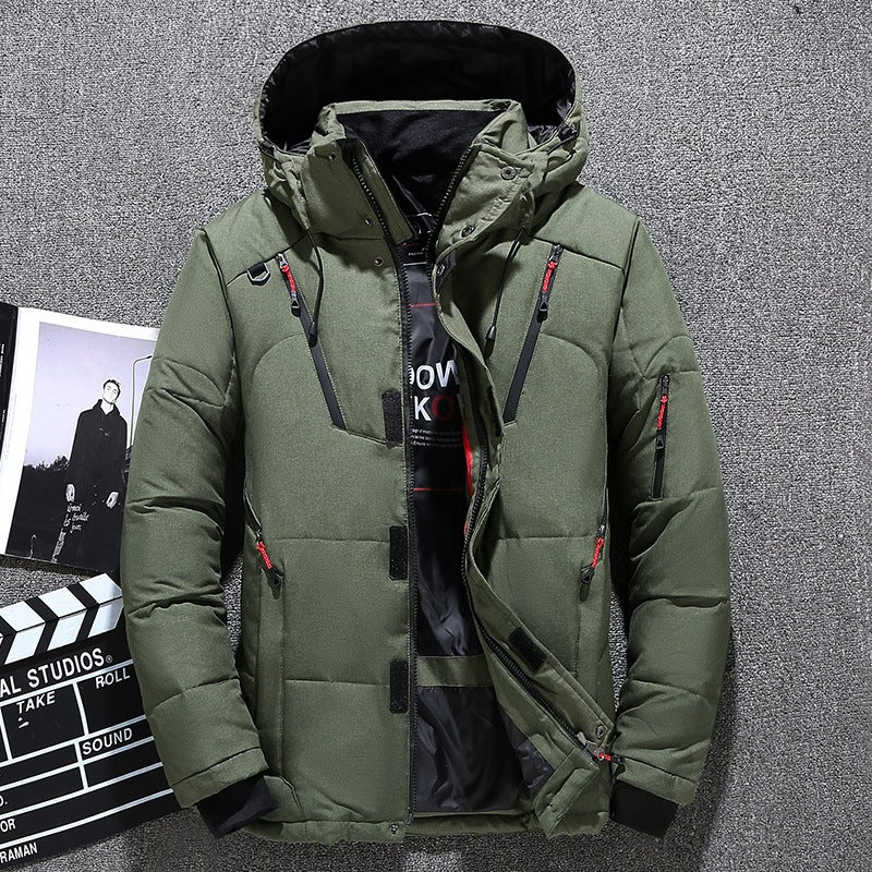 Men's Tailored Winter Coat with Hood - 6 - Stylewhipped