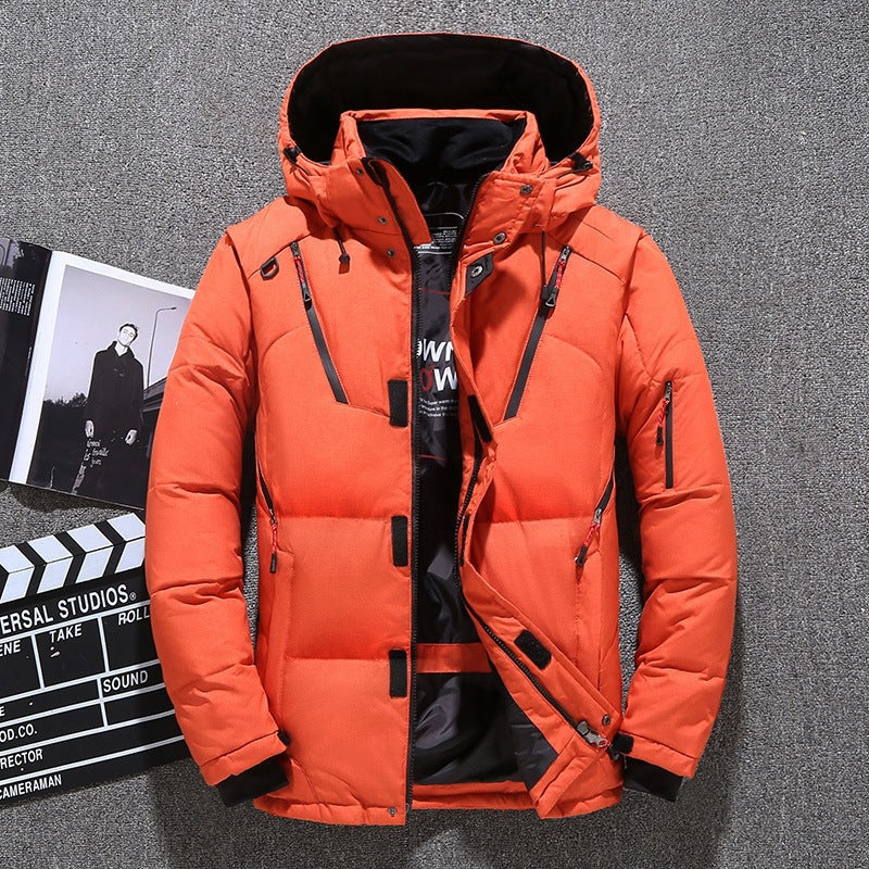 Men's Tailored Winter Coat with Hood - 7 - Stylewhipped