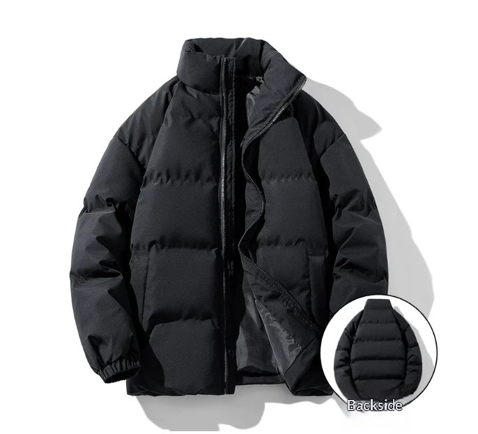 Men's Quilted Jacket with High Neck Design - 3 - Stylewhipped