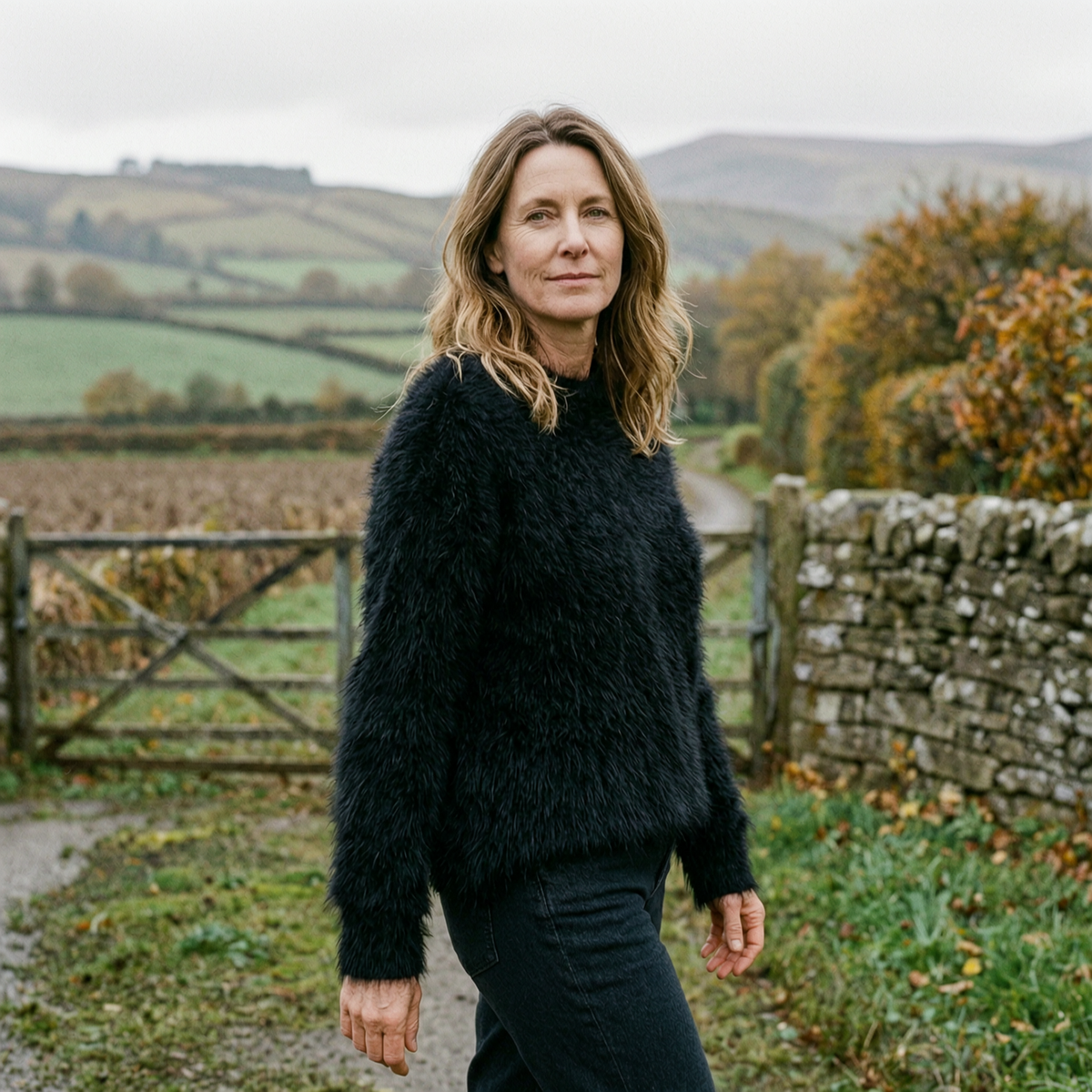 Women's Fluffy Textured Sweater — Cosy Relaxed Pullover