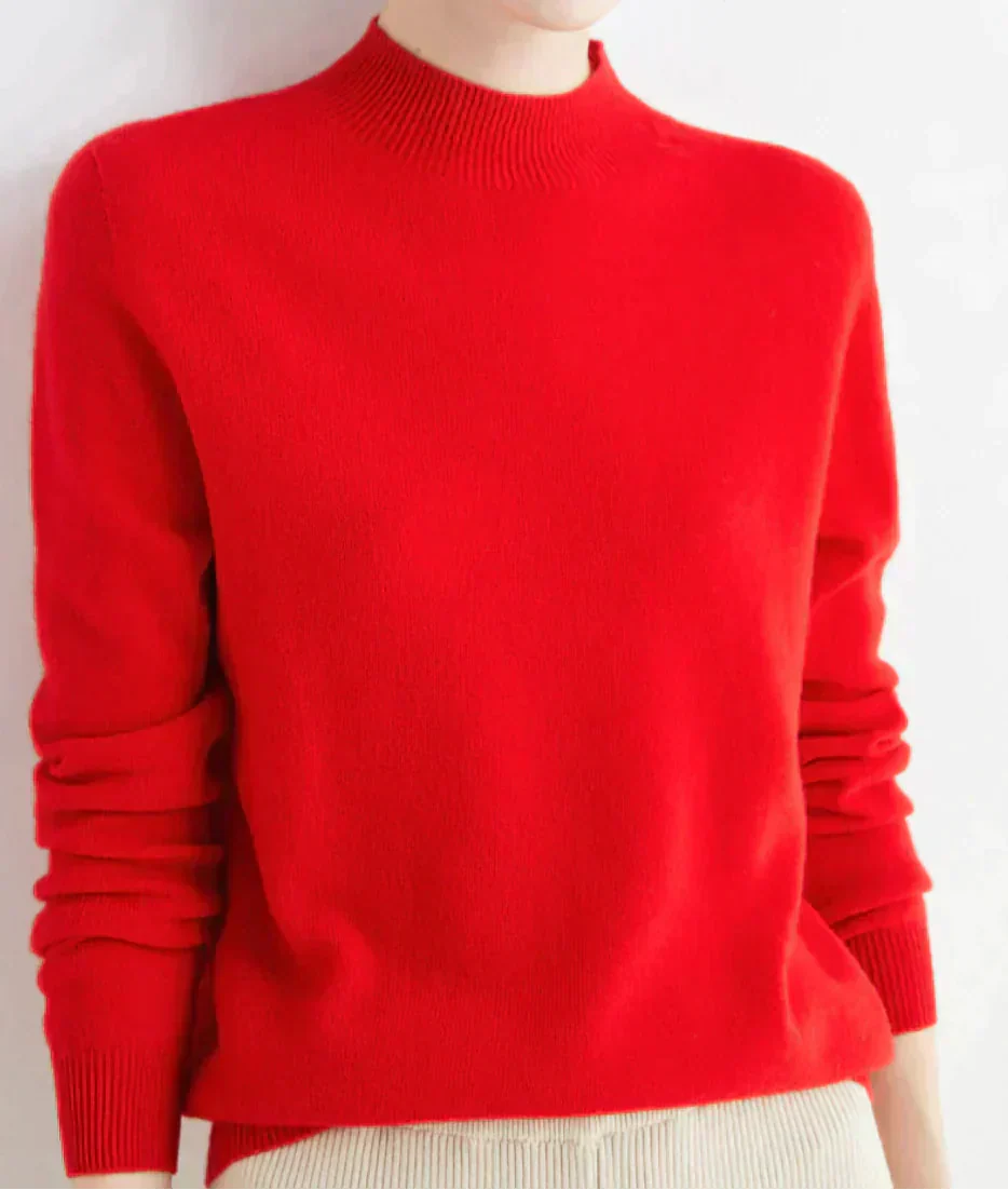 Women's Knit Sweater with Classic Crew Neck Design | D&S