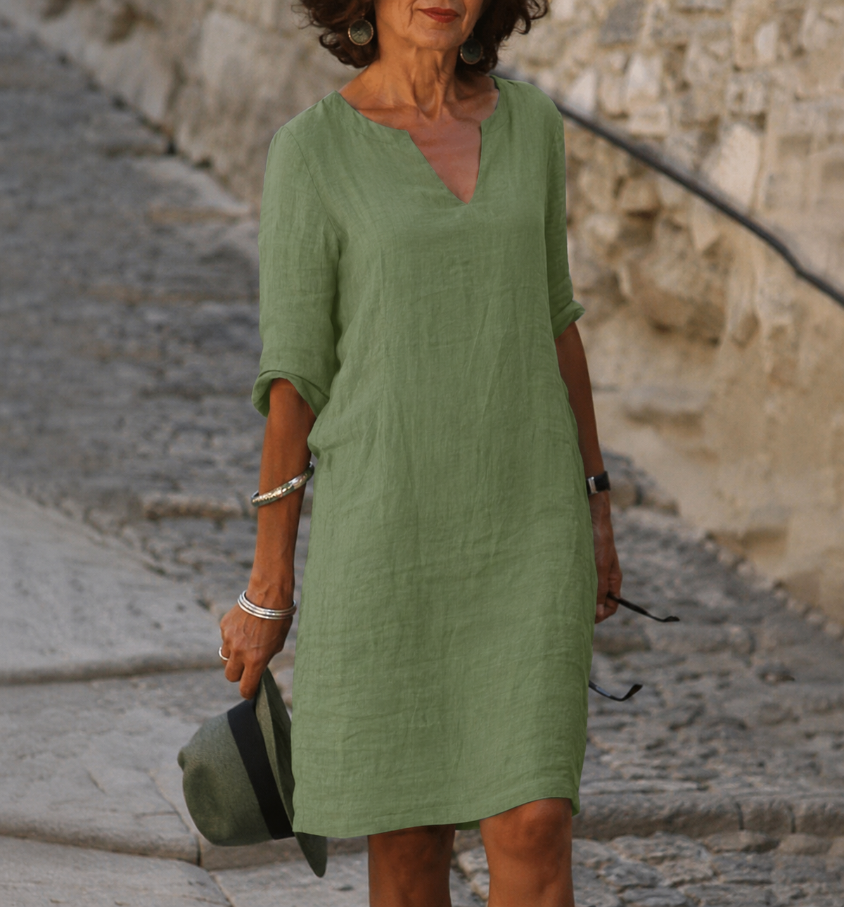 Luftiges Sommerkleid mit V-Ausschnitt – Bild 15