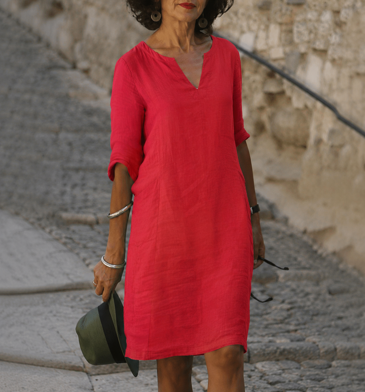 Luftiges Sommerkleid mit V-Ausschnitt – Bild 14