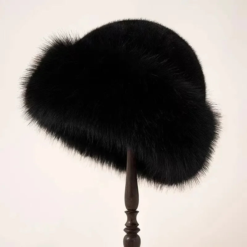 Helena – Women's Fur Winter Hat with Classic Brim