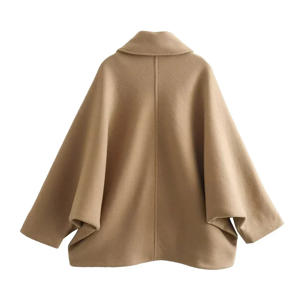 Jachetă oversized din lână cu guler clasic | M&R - 6 - Modariox