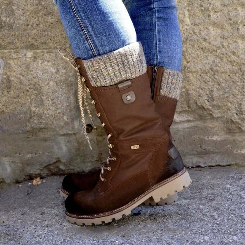 Botine de iarnă pentru femei, cu aspect elegant și căptușeală confortabilă | M&R - 1 - Modariox