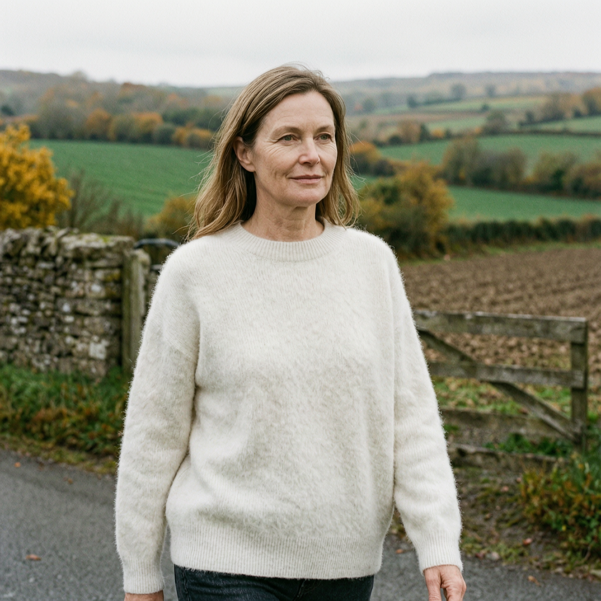 Women's Fluffy Textured Sweater — Cosy Relaxed Pullover