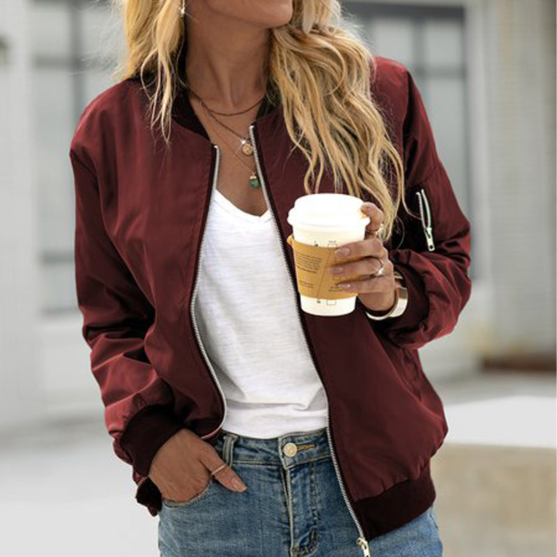 Ladies' Casual Bomber Jacket with Zip | D&S