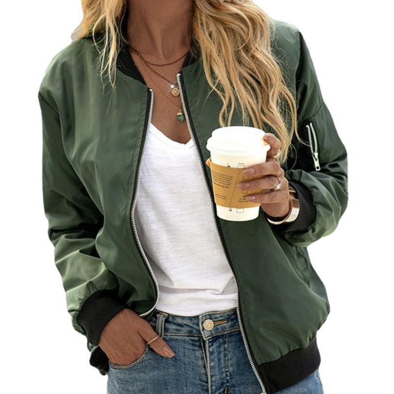 Ladies' Casual Bomber Jacket with Zip | D&S