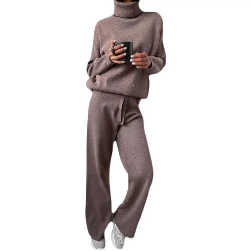 Two-Piece Set Women | Relaxed Knit Design with Cozy Turtleneck | E&W - 7 - Elenwear